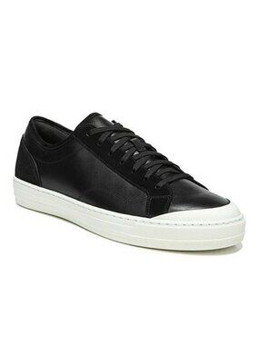 Vince Wescott Men's Black Leather Low Top Lace Up Sneakers Size 10.5 (MSRP $250)